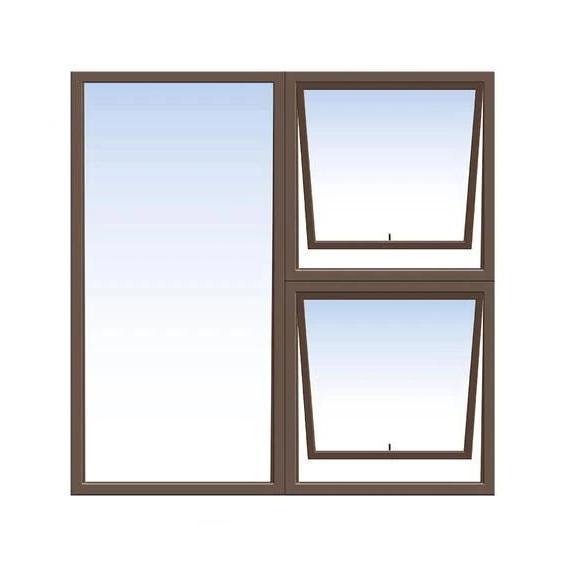 Window Aluminium PTT 1212 (𝑊1190x𝐻1190mm)-Window Frames-KNI-Bronze-Clear-diyshop.co.za