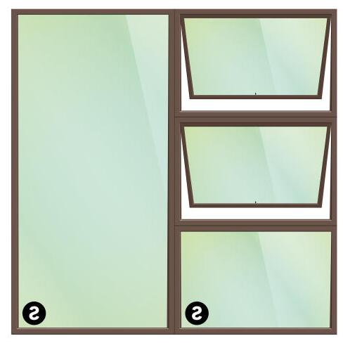 Window Aluminium PTT 1818 (𝑊1790x𝐻1790mm)-Aluminium Window-KNI-Bronze-Clear-diyshop.co.za